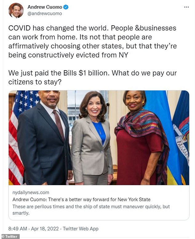 Cuomo went on to criticize his former right-hand woman's response to a new spike in COVID cases in the Empire State following Hochul's remarks that she will not impose new lockdowns so as to not disturb the state's newly regained economical stability