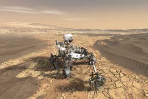 Artist's concept pf Perseverance rover
