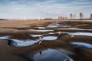 Low water levels in the Yangtze River